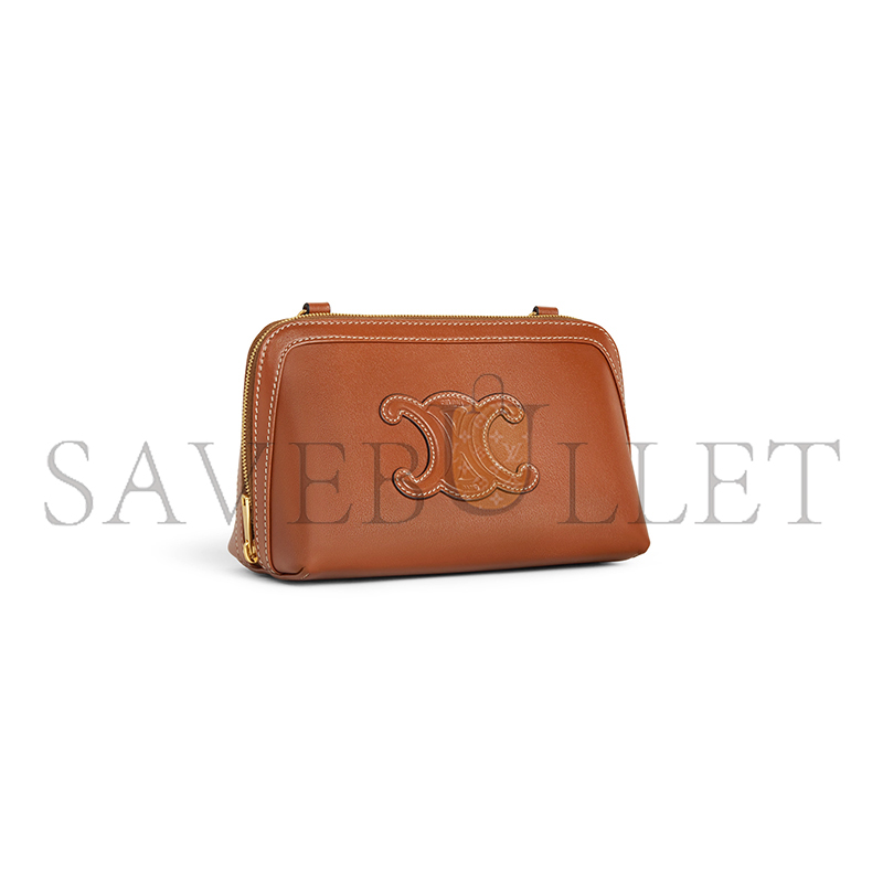 Ce**e clutch on chain cuir triomphe in smooth calfskin 10e383dr8.04lu (16.5*11*8cm)